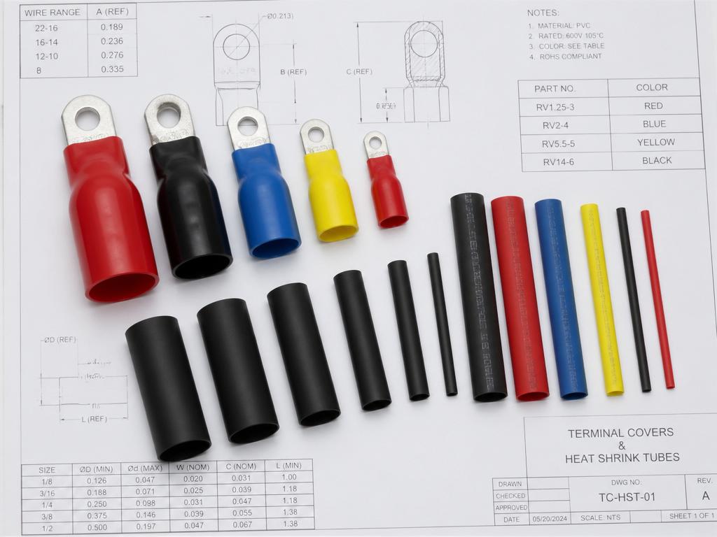 SRS Inc. electrical terminal covers and heat shrink tubes